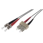 Fibre Patch Lead Duplex MM SC-ST OM1 62.5/125 LSZH Grey (L)1Mtr