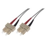 Fibre Patch Lead Duplex MM SC-SC OM1 62.5/125 LSZH Grey (L)10Mtr