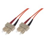 Fibre Patch Lead Duplex MM SC-SC OM2 50/125 LSZH Orange (L)1Mtr
