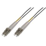 Fibre Patch Lead Duplex MM LC-LC OM1 62.5/125 LSZH Grey (L)1Mtr