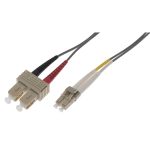 Fibre Patch Lead Duplex MM LC-SC OM1 62.5/125 LSZH Grey (L)1Mtr