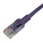 Patch Lead Cat5e U/UTP PVC Moulded Boot Purple (L)2Mtr