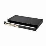 Fibre Patch Panel 24 Way MultiMode LC 12x Duplex Sliding Drawer Metal Black