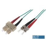 Fibre Patch Lead Duplex MM SC-ST OM3 50/125 LSZH Aqua (L)10Mtr