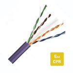 Solid Cat6 U/UTP LSZH 4 Pair Eca Reelex II Violet (L)305Mtr NVP Rating 67% Outer Dia 5.9mm