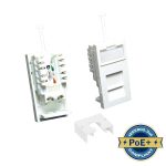 Ultima Low Profile Module Cat6 Euro Unshielded PCB White