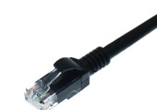Patch Lead Cat6 U/UTP LSZH Moulded Boot Black (L)3Mtr