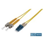 Fibre Patch Lead Duplex SM LC-ST OS2 9/125 LSZH Yellow (L)10Mtr