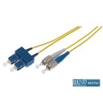 Fibre Patch Lead Duplex SM FC-SC OS2 9/125 LSZH Yellow (L)20Mtr