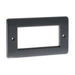Faceplate Curved Double Gang 4x Euro Dark Grey (H)86mm x (W)146mm