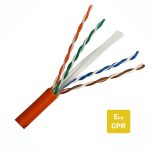 Solid Cat6 U/UTP LSZH 4 Pair Eca Reelex II Orange (L)305Mtr NVP Rating 67% Outer Dia 5.9mm