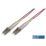 Fibre Patch Lead Duplex MM LC-LC OM4 50/125 LSZH Violet (L)3Mtr