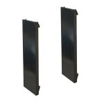 Blanking Plate Quarter Blank Euro Black (H)50mm x (W)12.5mm (Pack of 2)