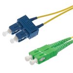 Fibre Patch Lead Duplex SM SC-SC/APC OS2 9/125 LSZH Yellow (L)5Mtr