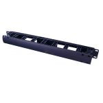 Cable Manager Hinged Cover 7 Ring Black (H)1U x (W)19" x (D)65mm