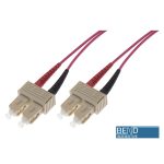 Fibre Patch Lead Duplex MM SC-SC OM4 50/125 LSZH Violet (L)1Mtr