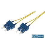 Fibre Patch Lead Duplex SM SC-SC OS2 9/125 LSZH Yellow (L)0.5Mtr