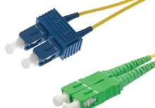 Fibre Patch Lead Duplex SM SC-SC/APC OS2 9/125 LSZH Yellow (L)10Mtr