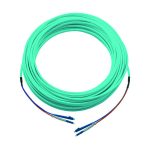 Fibre Patch Lead Flattwin MM LC-LC OM3 50/125 LSZH Aqua (L)50Mtr