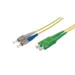 Fibre Patch Lead Duplex SM FC-SC/APC OS2 9/125 LSZH Yellow (L)5Mtr