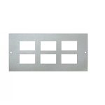 Floor Box Faceplate 6x LJ6C (For 3 Way Shallow & Deep) Grey (H)89mm x (L)185mm