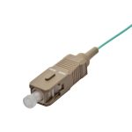 Fibre Pigtail Tight Buffered MultiMode SC OM4 50 Aqua (L)1Mtr