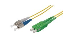 Fibre Patch Lead Duplex SM FC-SC/APC OS2 9/125 LSZH Yellow (L)2Mtr