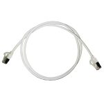 Slim Patch Lead Cat6A S/FTP LSZH Moulded Boot 30AWG White (L)7.5Mtr (Dia)4.5mm
