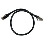 Patch Lead External Cat6A S/FTP PE Moulded Boot 26AWG Black (L)0.75Mtr