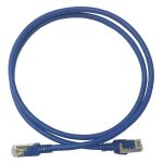 Patch Lead Cat6A S/FTP LSZH Moulded Boot 26AWG Blue (L)0.5Mtr
