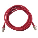 Patch Lead Cat6A S/FTP LSZH Moulded Boot 26AWG Red (L)1Mtr