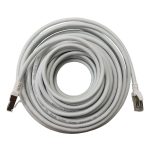 Patch Lead Cat6A S/FTP LSZH Moulded Boot 26AWG White (L)0.5Mtr