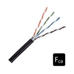 Solid Cat5e U/UTP PE External 4 Pair Fca Black (L)100Mtr (Dia)5.0mm NVP Rating 65%
