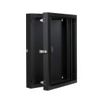 Proline Wall Mounting 19" Rear Section For 12U Heights Black (H)646mm x (W)600mm x (D)150mm