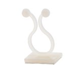 Twistlock Fixing Cable Clip 15mm-20mm Plastic Self Adhesive White